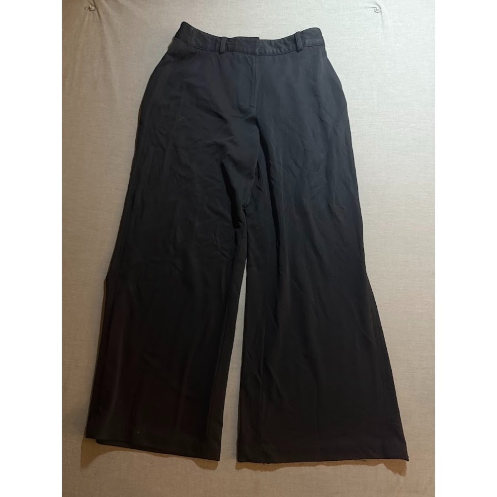 Vintage Donnan Karan New York Pants Womens 27 Black Wide Leg 27x24 USA.
